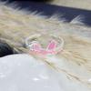[Mermaid Whispers] Fish Tail Enamel Dripping Oil Zir*****Pening Ring Exquisite Simple Advanced Sense Stacked Ring Woman
