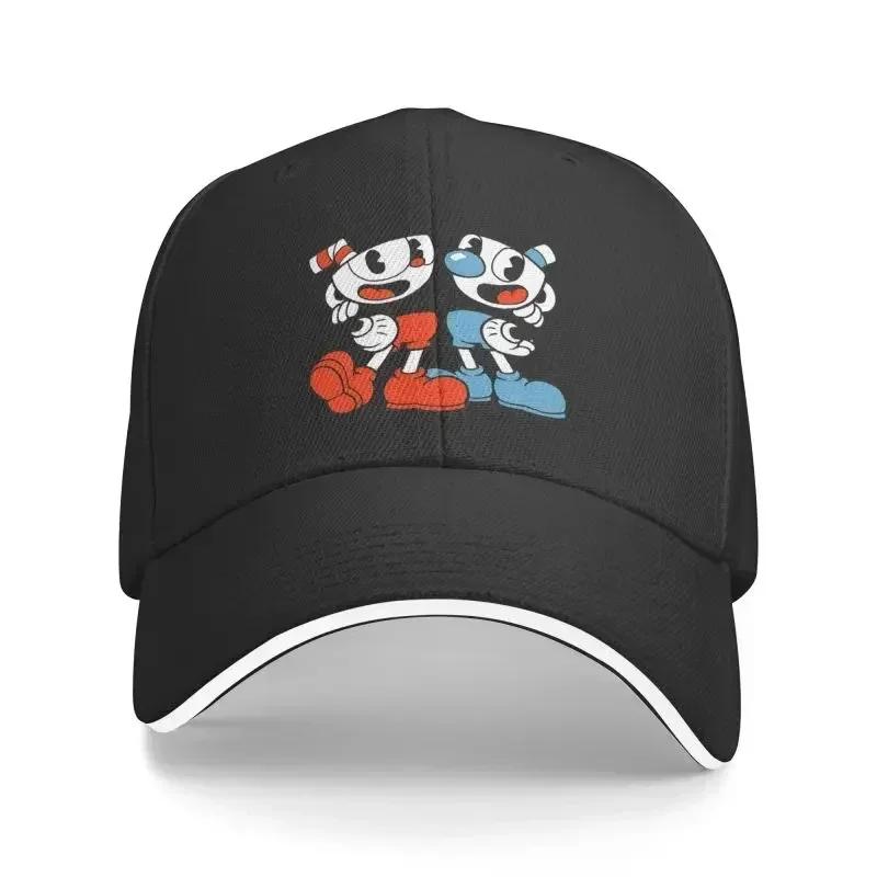 Classic Hot Game Cartoon Cuphead Mugman Baseball Cap for Men Women Breathable Dad Hat Sun Protection
