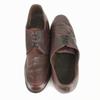 USA 80s Vintage Goodyear Leather Embossed U Tip Service Shoes 9D 26.5 Brown Dress Shoes Business(USED)