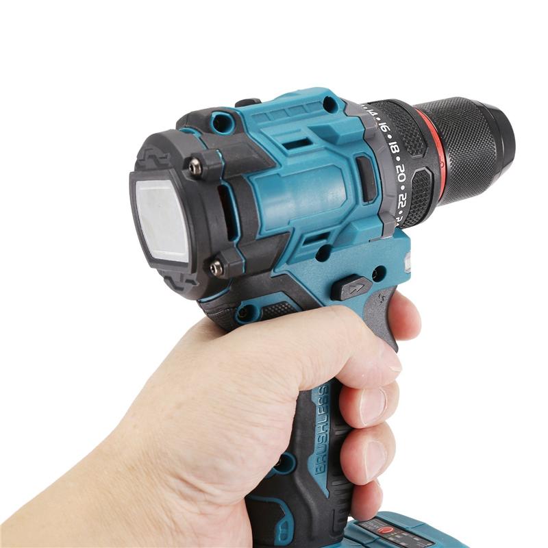 A96I-Electric Drill 3/8Inch 90Nm Cordless Electric Drill Brushless Hand Screwdriver For 18V 21V Battery Power Tools