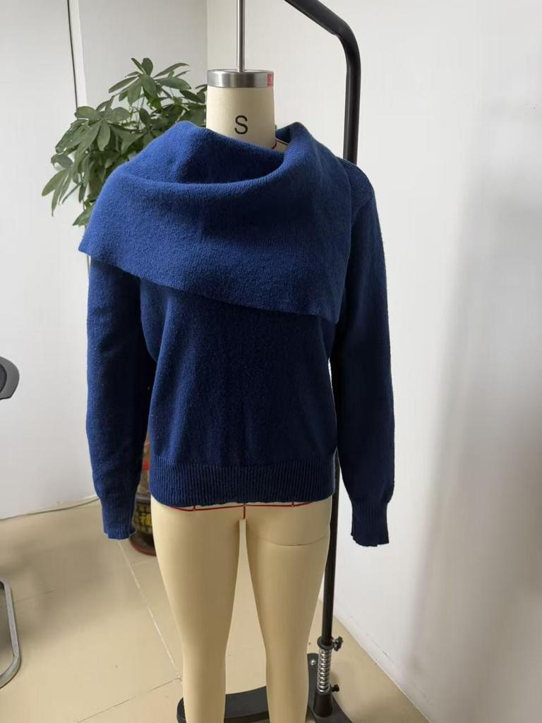 2026 European & American Women's Autumn/Winter Loose Casual Lapel Sweater