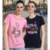 Women's Cotton Blend Short Sleeves Printed Casual Wear T Shirt Pack Of 2
