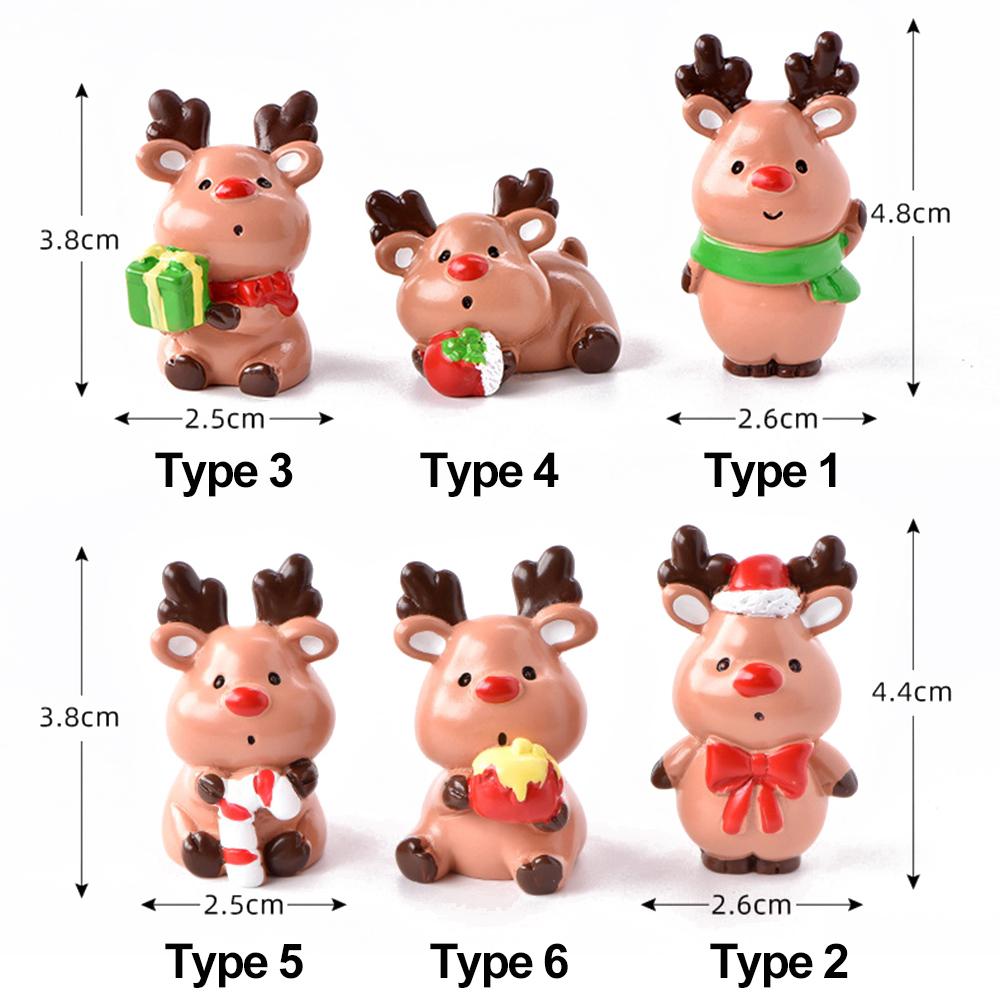 Supplies Desktop Ornament Micro Landscape Mini Deer Figurines Miniature Snow Scene Resin Elk Toys