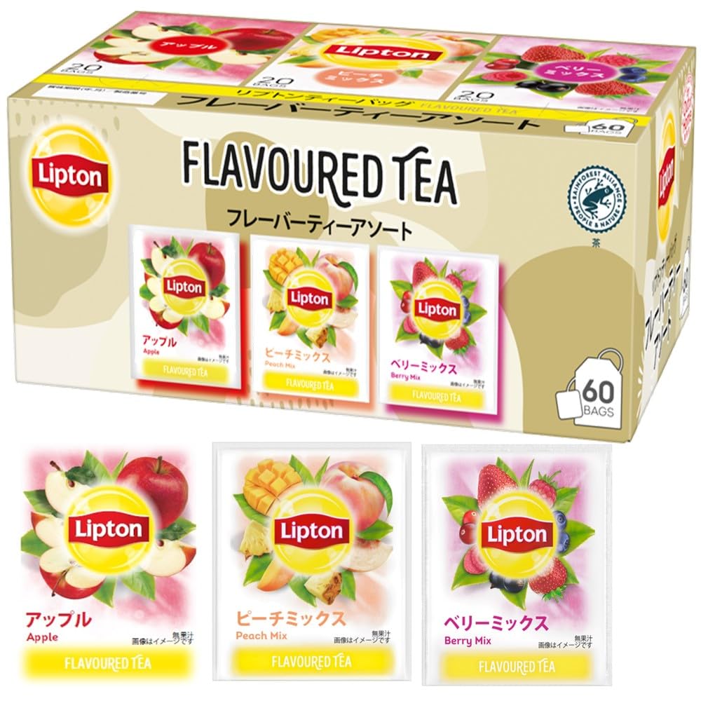 Morinaga Milk Industry Lipton Black Tea Flavored Tea Assortment 60 bags