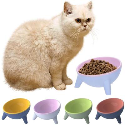 Anti Slip Pet High Footed Bowl Anti Vomiting 15° Inclination Cat Food Water Bowl Wide Mouth Anti Overturning