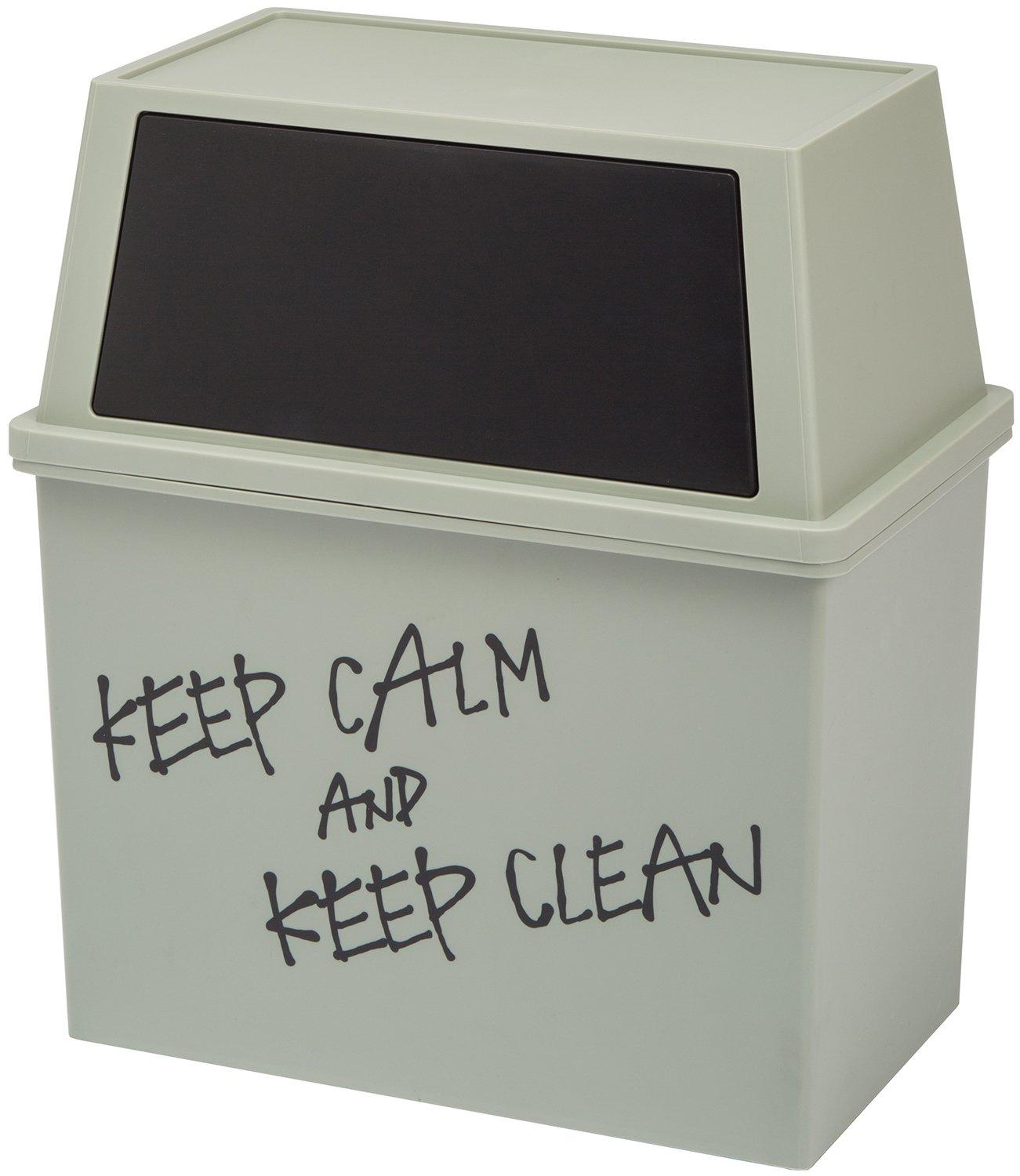 

Heiwa Kogyo Stacking Trash Can Wide 30L Black чёрный