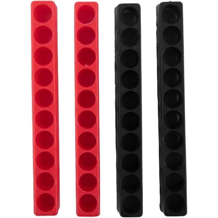 

4pcs 10Holes Screwdriver Bit Holder Storage Soft Rubber Organizer 1/4Inch Hex Screwdriver Head Drill Bit Stand Case Hand Tools