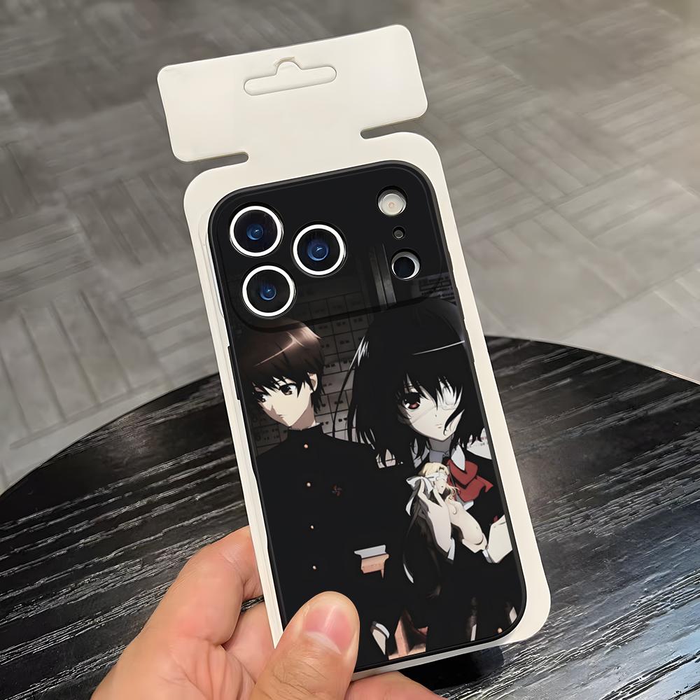 A-Another Horror Anime Phone Case For IPhone 17 Air 16 E Pro Max 15 14 13 Mini 12 Pro 11 Max Plus Black Soft Shell