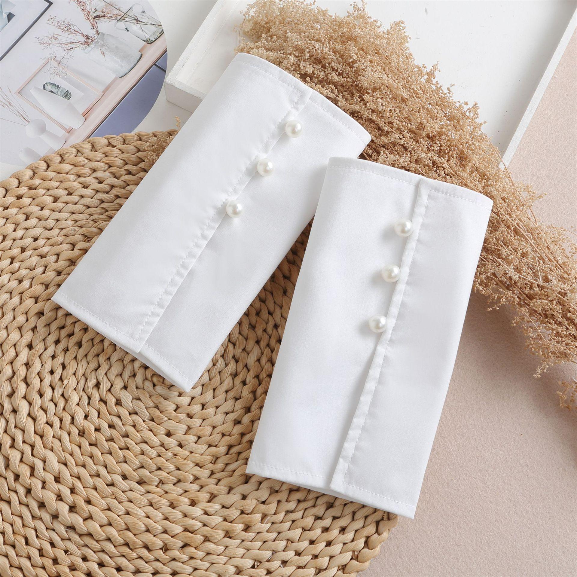 

Хлопковый рукав с рукавом и запястьем, профессиональный костюм с украшением на рукаве, накладные манжеты белый