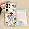Case for Samsung Galaxy S24 S20 Plus S25 Edge S22 FE S21 Note 20 Ultra 10 S23 Ultra S26 Phone Cover Cute Crayons Shinchans