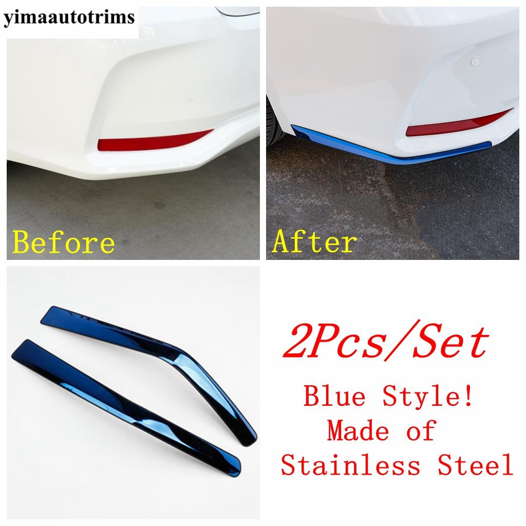 

Front Rear Bumper Corner Protector Cover Trim Blue Black Silver Stainless Steel Accessories For Toyota Corolla E210 - 2025 A-Blue Style