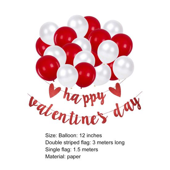 Latex Balloons Elastic Thick Bright Color Easy To Use Valentine's Day Balloons Banners for Wedding