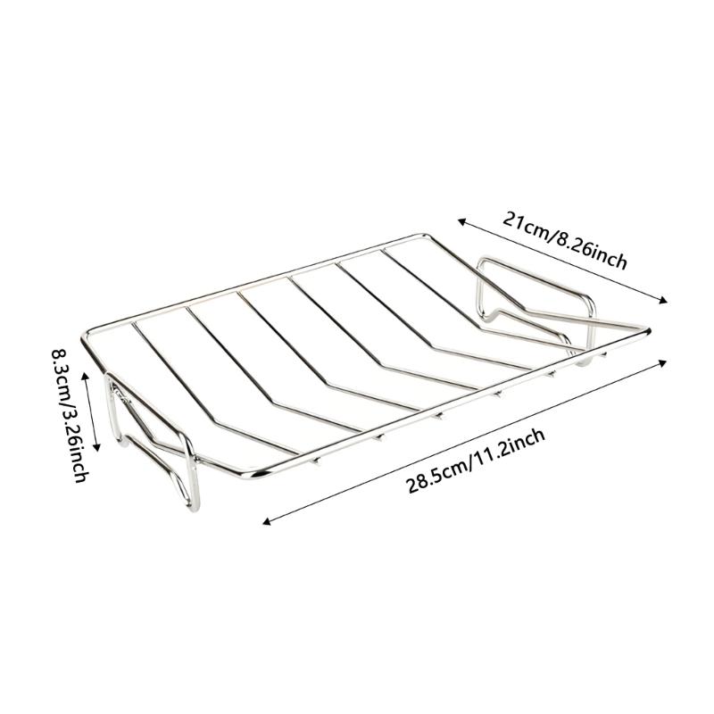 Durable Stainless Steels Grills Rack Outdoor Cooking Corrosions Resistant Promotes Healthier Meals Draining Greases
