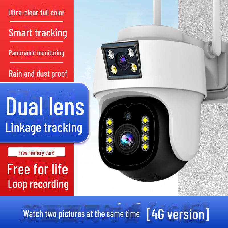 360° Solar Surveillance Camera - HD Night Vision, Remote Access, Wireless 4G for Outdoor Home Security.