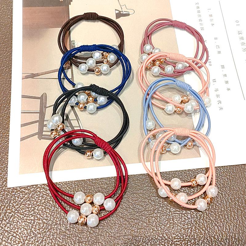 Triple Pearl Elastic Hair Tie - High Elasticity Headband
