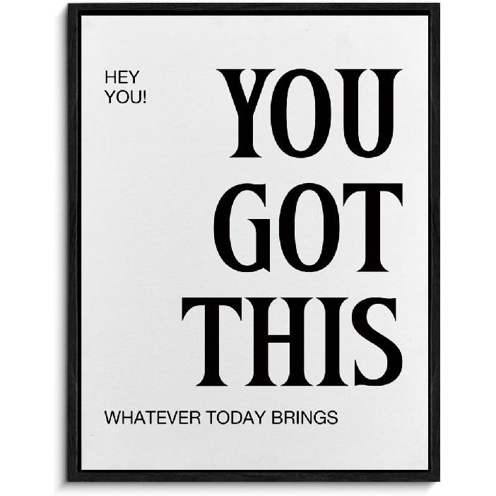 Funny Office Framed Canvas Wall Art Panic at the Desk-O Poster Print Wall Decor Mental Health Minimalist Painting Home Office Bedroom Decoration