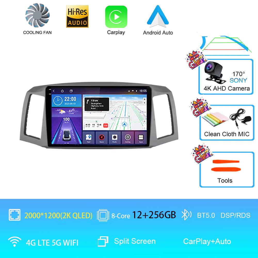 Car Radio Android 14 Carplay Auto for Jeep Grand Cherokee 2004 2005 2006 2007 Multimedia Player No 2din 2 Din GPS Navigation 4G