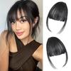 Frauen Clip-in Pony Natürliche Wispy Stirn Haar Extensions Faux Französisch Pony Mädchen