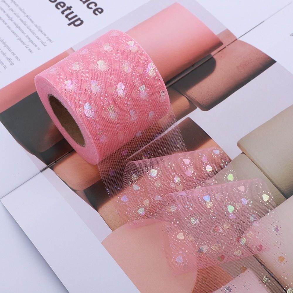DIY Heart-shaped Tulle Roll DIY Handmade Craft For DIY Hairbows Wedding Birthday Decoration