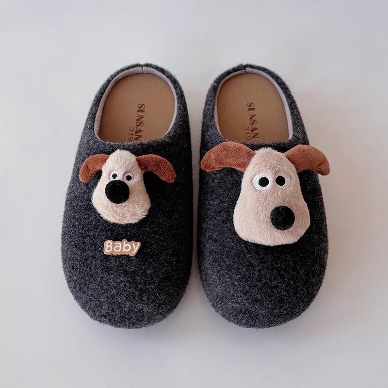 

Cute Mao Mao slippers women s 2025 new autumn and winter Korean version comfortable home non-slip fashion cotton drag women s outer wear 40 серый