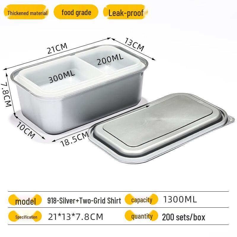 Handun Disposable 2-Compartment Takeaway Containers