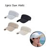 Summer Anti-UV Sun Hat Women Empty Top Travel Beach Outdoor Sports Visor Cap Knitted Baseball Breathable Adjustable Foldable