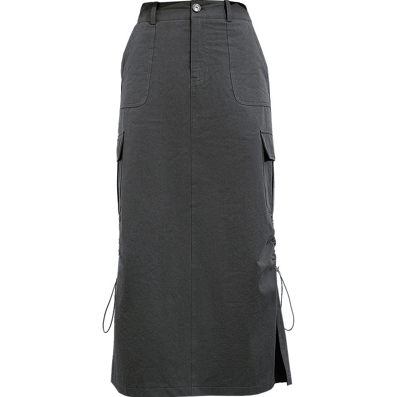 Betu Women s High-Waist Workwear Skirt with Slit Hem S