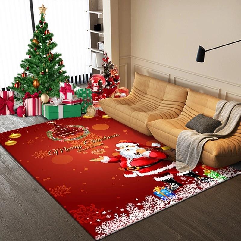 Christmas Children Room Carpet Living Room Decoration Sofa Area Rugs Creative Kid Bedroom Cloakroom Non-slip Floor Mats Washable