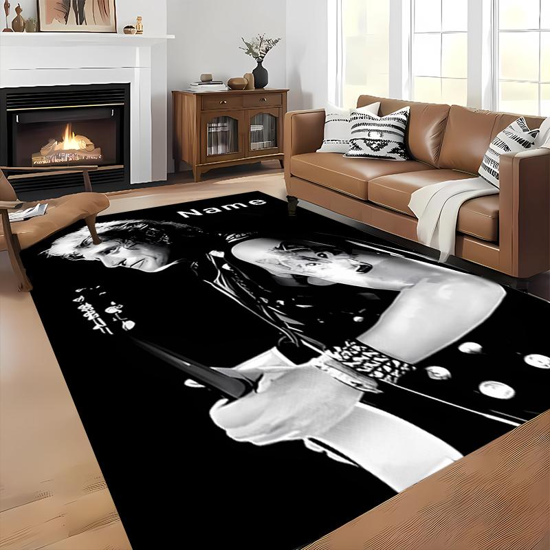 Custom personalization Johnny Hallyday Area Rug - Perfect For Kitchen, Bathroom,Laundry Room Decor Large Size Available,Gift All Seasons
