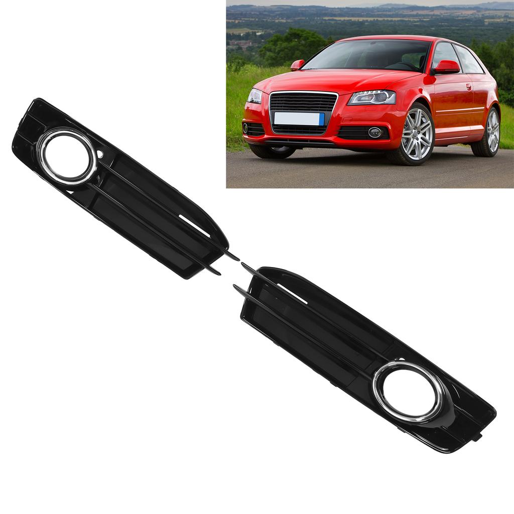 Front Bumper Fog Light Lower Grille Cover Trim Electroplated 8P0807682 Replacement for A3 8P 2009‑2012