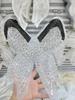Stylish Bowknot Wool Embroidered Beaded Applique Corsage Flower Collar