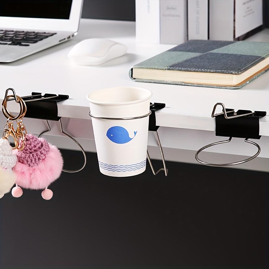 Stainless Steel Multi-Functional Cup Holder with Pen Slot - Ergonomic Desk Organizer for Office, Home, or Bathroom