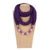 Vintage Style Women's Scarf Necklace Breathable Ethnic Necklace Scarf Beaded Pendant Scarf  Dancers