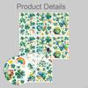 8 Pieces 's Day Window Clings Decals Supplies PVC Removable Ornaments Green for Home Door Bathroom