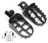 S.fields.inc Motorcycle Footpegs, Wide, Left and Right Set, Universal (Black)