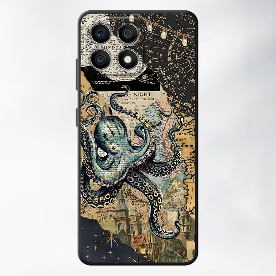 

Ретро-узор Чехол для телефона Funda для Honor 70 X6 X7 200 400 Lite X8 X5b X9a 90 8X Magic5Lite Honor 8X