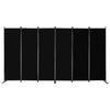Room Divider 6 Panels Fabric Room Privacy Screen for Office Bedroom Black