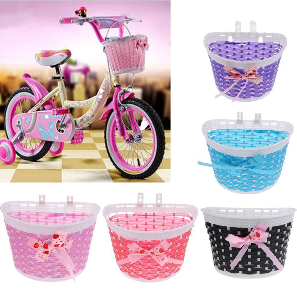 2x Childs Kids Girls Bowknot Basket Decoration With Flowers Inch)