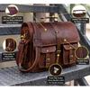 Vintage Ziegenleder Messenger Bag Umhängetasche Aktentasche Crossbody Lässige Laptoptasche