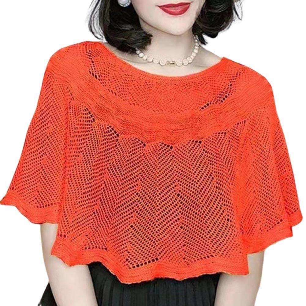 Hollow Design Knitted Shawl Solid Color Warm Scarves Fashion Dress Cover  Spring Autumn