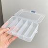 Transparent 5 Grids Plastic Storage Box, Multi-purpose Organizer Case for Small Items, Jewelry, Fishing Tackle, Beads, Hardware with Lid & Lock