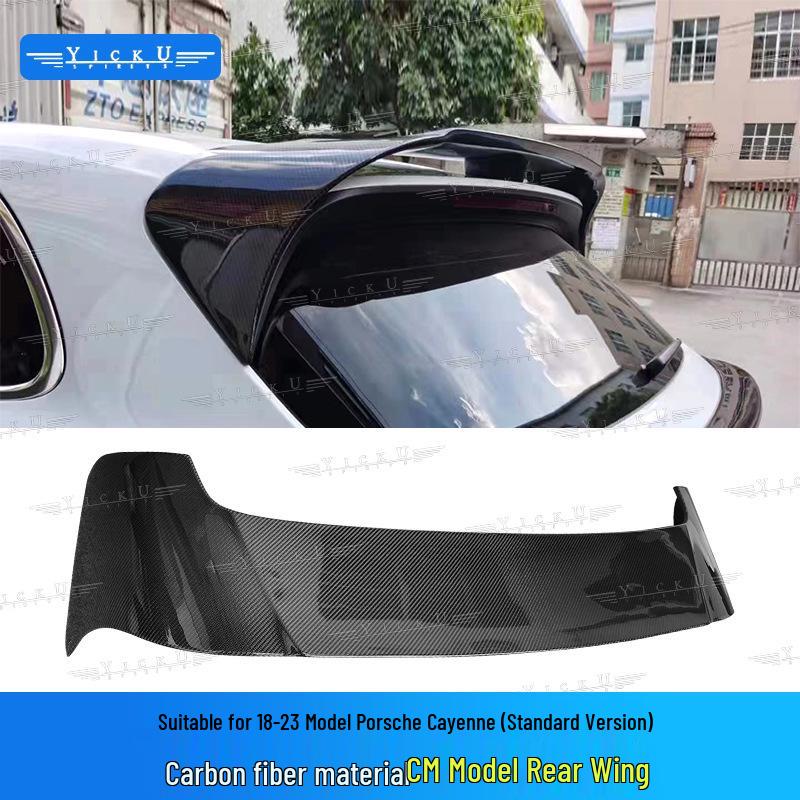 Porsche Cayenne 9Y0 Carbon Fiber Rear Spoiler & Middle Wing for 2018-2025 Models