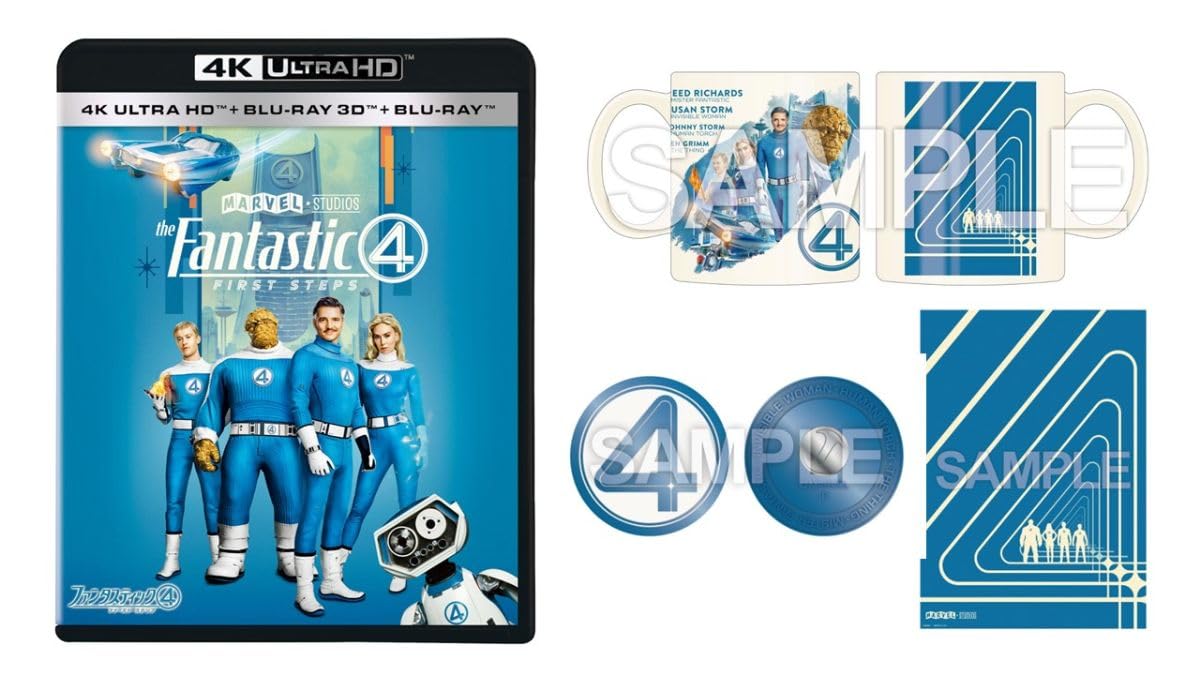

[Amazon.co.jp Exclusive] Fantastic Four: The First Step 4K UHD + 3D + Blu-ray Set with Mug, Pin Badge, and A3 Poster [Blu-ray]