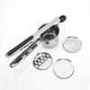 Stainless Steel Manual Potato Ricer with Silicone Grip Handle with Interchangeable Fineness Mesh Potato Masher Kitchen Gadget