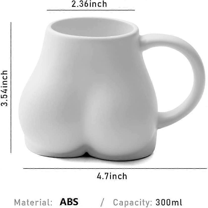 Tasse à thé en forme de fesse style Ins Nordique avec anse, Tasse à café couleur unie, Tasse à eau, Cadeau humoristique pour la famille, les amis, les amoureux, le couple 300ml