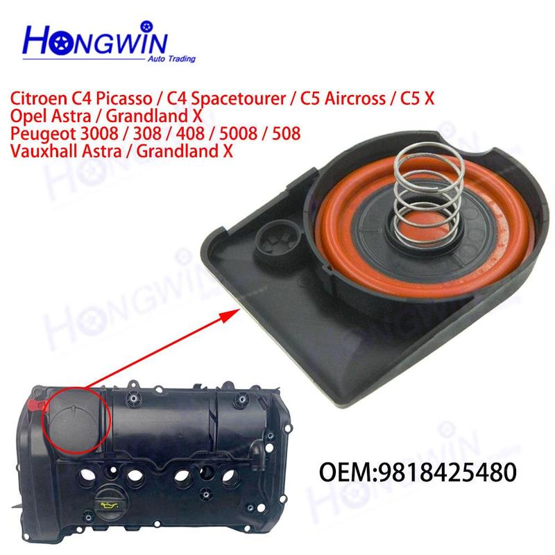 Engine PCV Valve Cover Repair Kit For Citroen C4 Picasso Spacetourer Peugeot 3008 308 408 Vauxhall Astra Opel Astra 9818425480