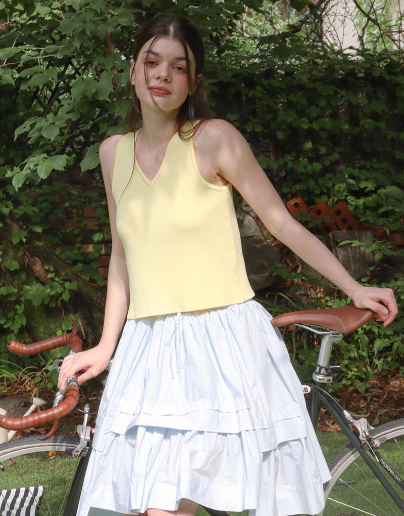 Amaps Side Buckle Point Sleeveless - Yellow Free