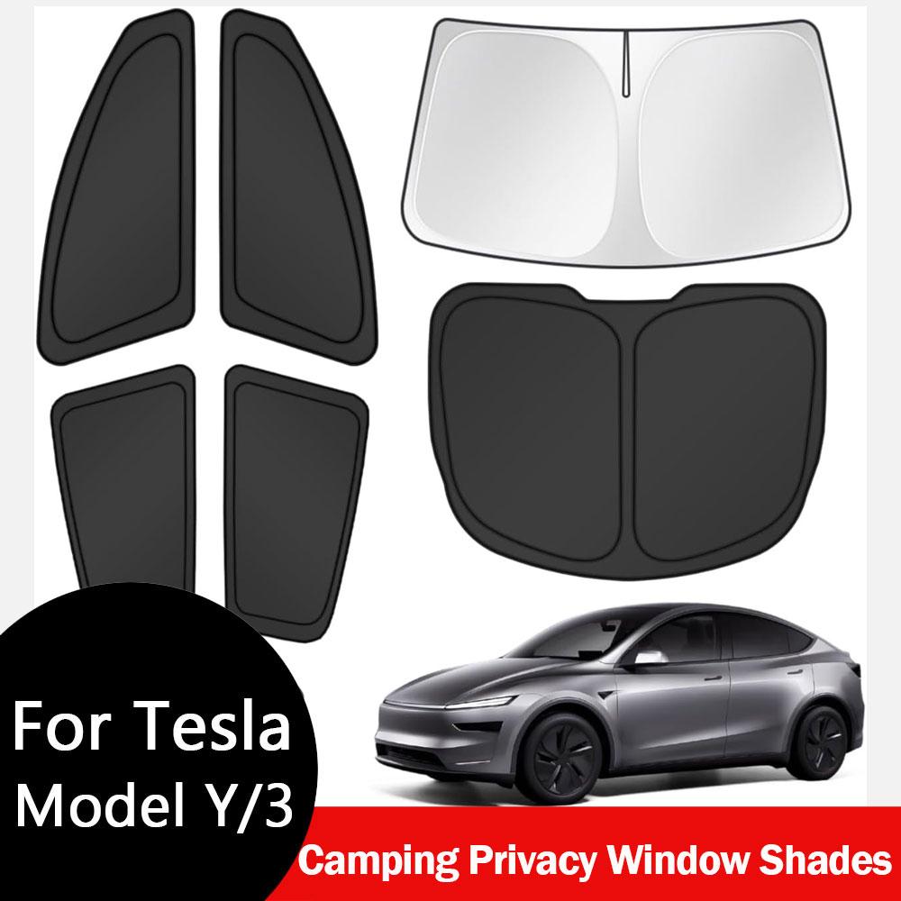 For Tesla Model Y Juniper 2020-2026 Windshield Sun Shade Side Rear Window Cover Sunshade Sun Visor Shield Privacy Protection