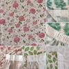 Panou Curtain Boho cu Imprimeu Floral și Margine cu Ciucuri Buzunar pentru Baghetă Draperie Filtrantă pentru Lumină pentru Decor Fereastră Living Dormitor Casă la Țară
