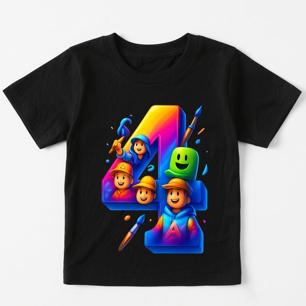 Fashion Roblox Printed T-shirts for Boys and Girls Birthday T-shirt 1 to 9 Years Old Kids T-shirt Casual Short Sleeve Tees Top Children Clothing